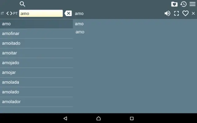 Italian Portuguese Dict Free android App screenshot 0