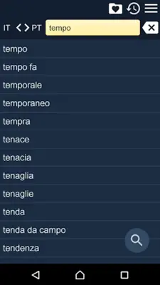 Italian Portuguese Dict Free android App screenshot 9