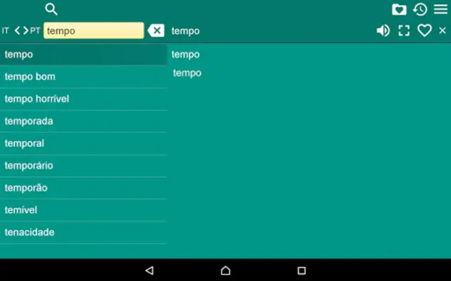 Italian Portuguese Dict Free android App screenshot 1